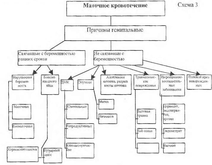 Классификация кровотечений схема