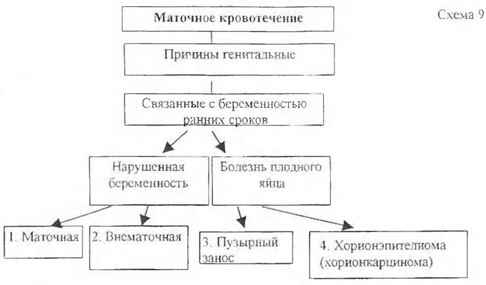 Блок схема кровотечения